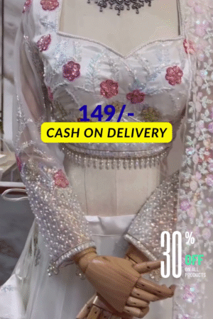 Ethereal Elegance – Modern White Bridal Lehenga