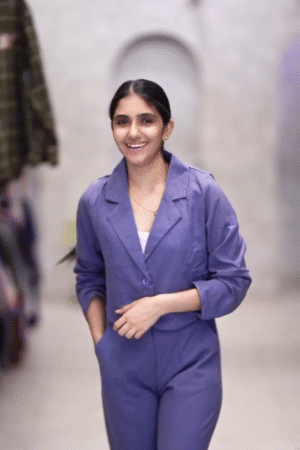 Purple Cotton Blazer With Trouser | Elegant Office & Work Wear Set 💼