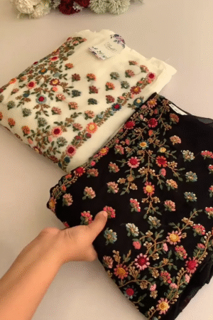 Lace & Elegance: Black, White & Red Cotton Kurti Designs with Lace Accents – A Stylish Blend of Timeless Charm and Modern Sophistication