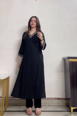 Mint Grace Embroidered Kurta Set