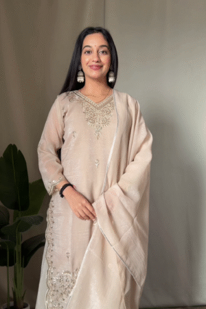 Ivory Elegance Embroidered Kurta Set