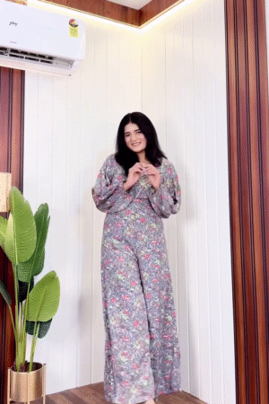 Blush Bloom Printed Co-ord Set – Soft, Flowing & Feminine