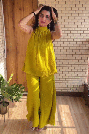 Sunlit Lime Halter Co-ord Set