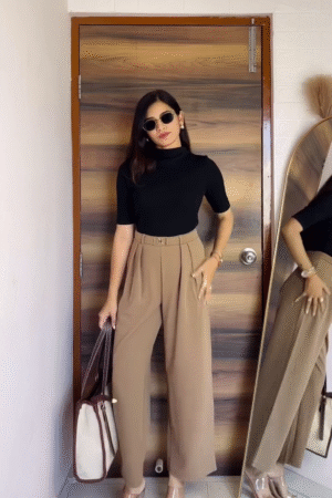 Elegant High-Waist Wide-Leg Trousers