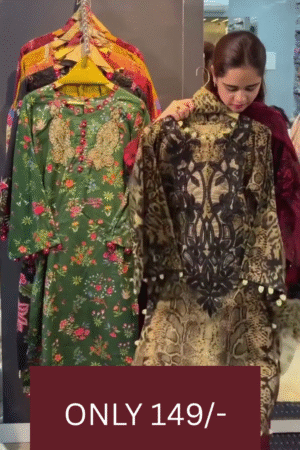 Black Floral Printed Designer Kurti