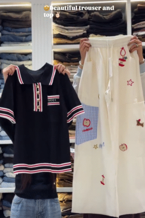 Stylish Casual Top and Trouser Co-Ord Set